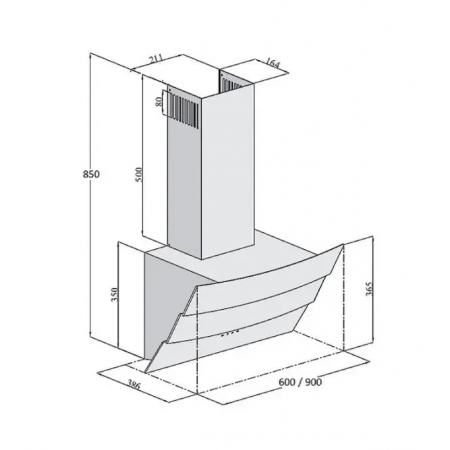 Вытяжка Stella 60 White A-27